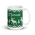 Scandinavian Moose Mug, Knitting Name Mug, Christmas Sweater Mug